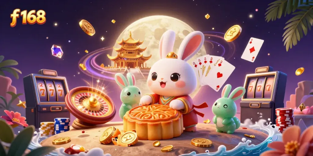 Experience the excitement of f 168 with vibrant 3D casino elements, showcasing joy and winnings.