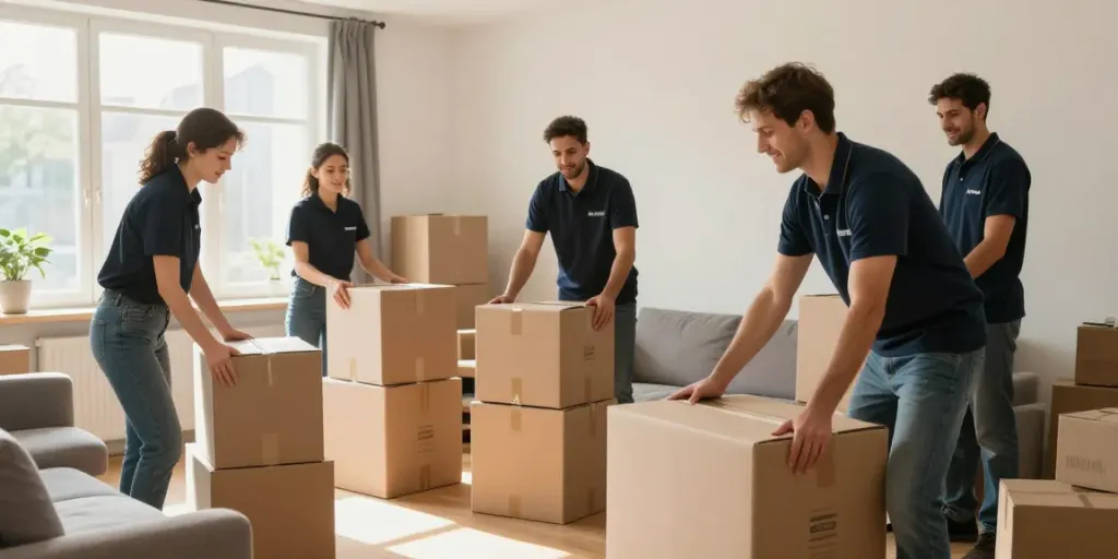 Équipe de déménagement à Lausanne, déménagement professionnel et service de confiance.